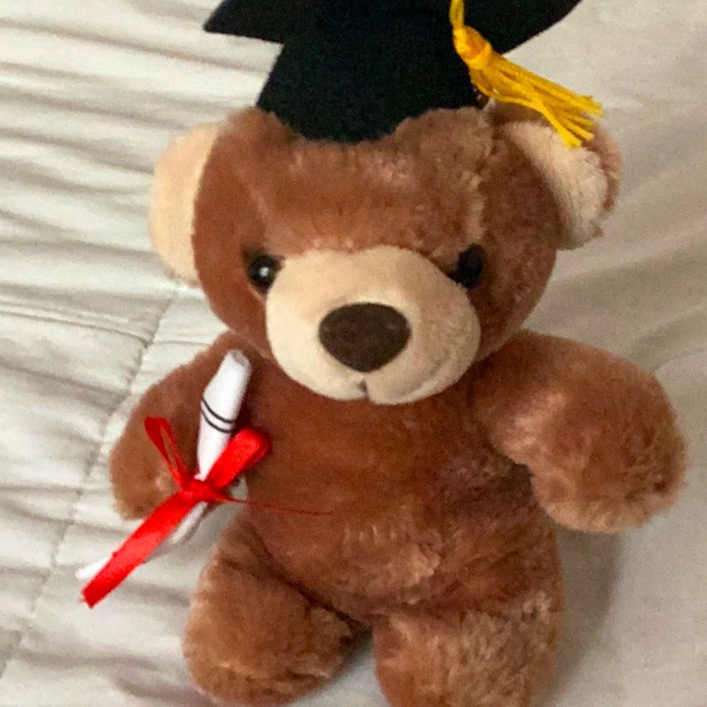 Tiny graduation teddy bear